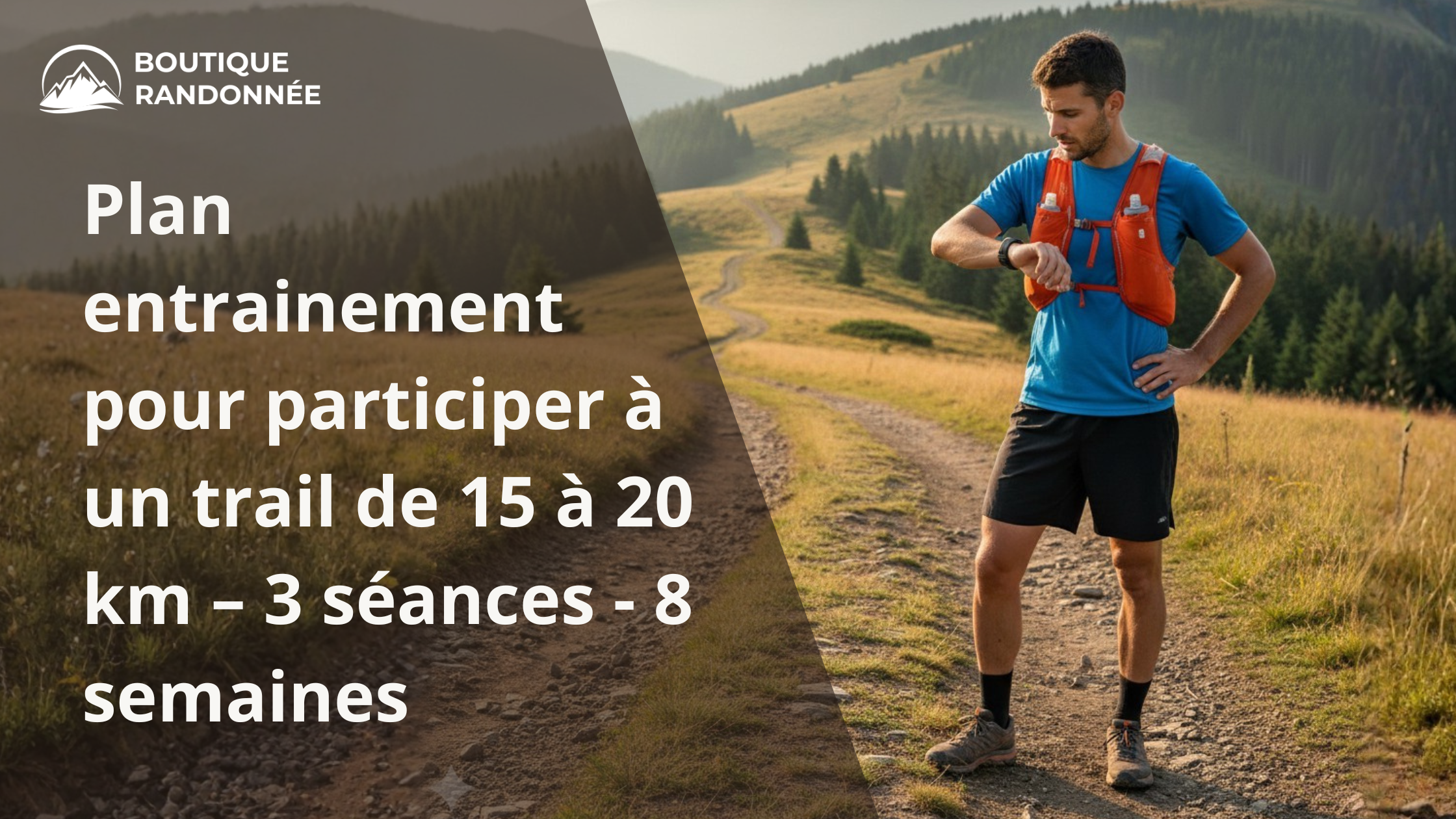 Plan entrainement pour participer à un trail de 15 à 20 km – 3 séances - 8 semaines