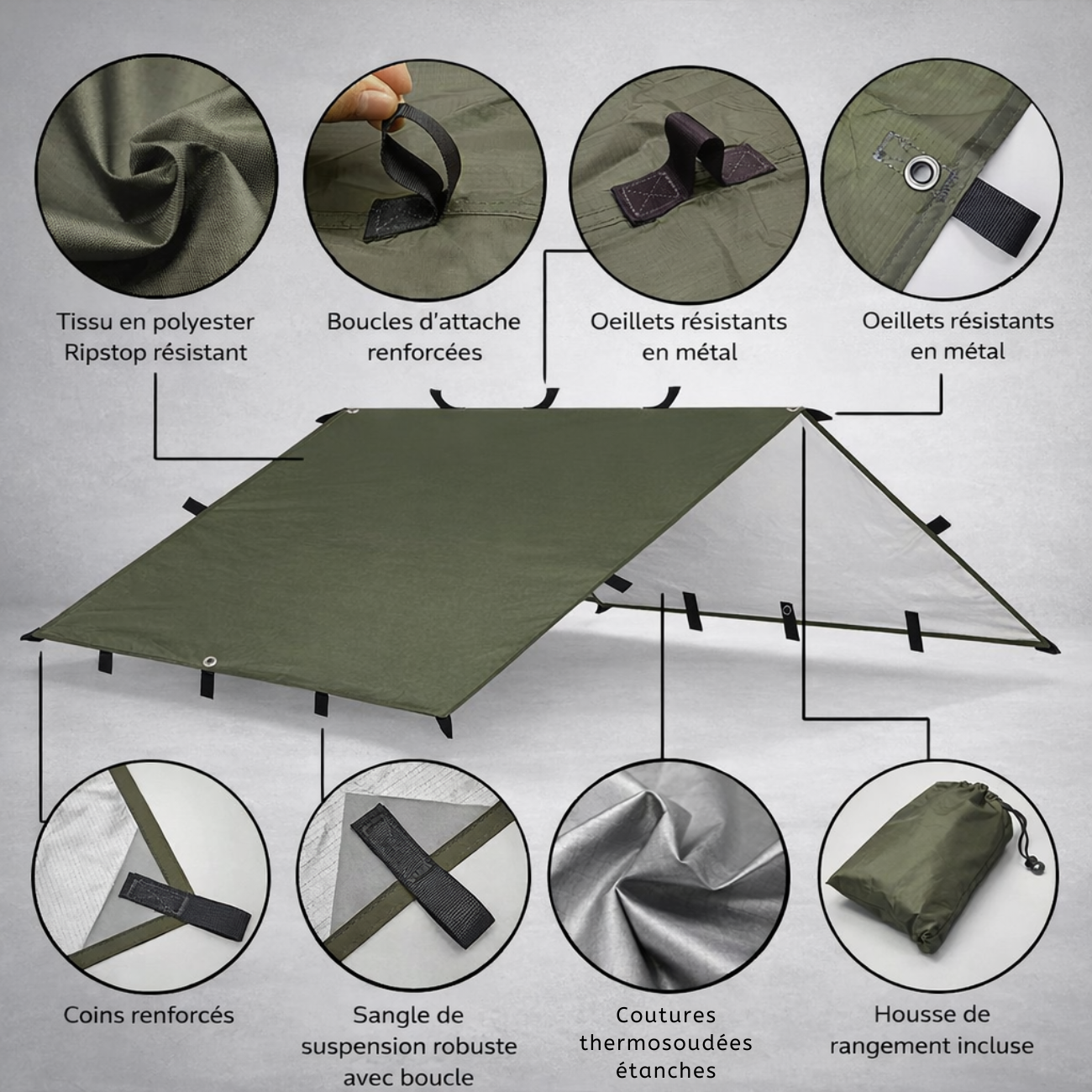 Bâche de Camping Imperméable