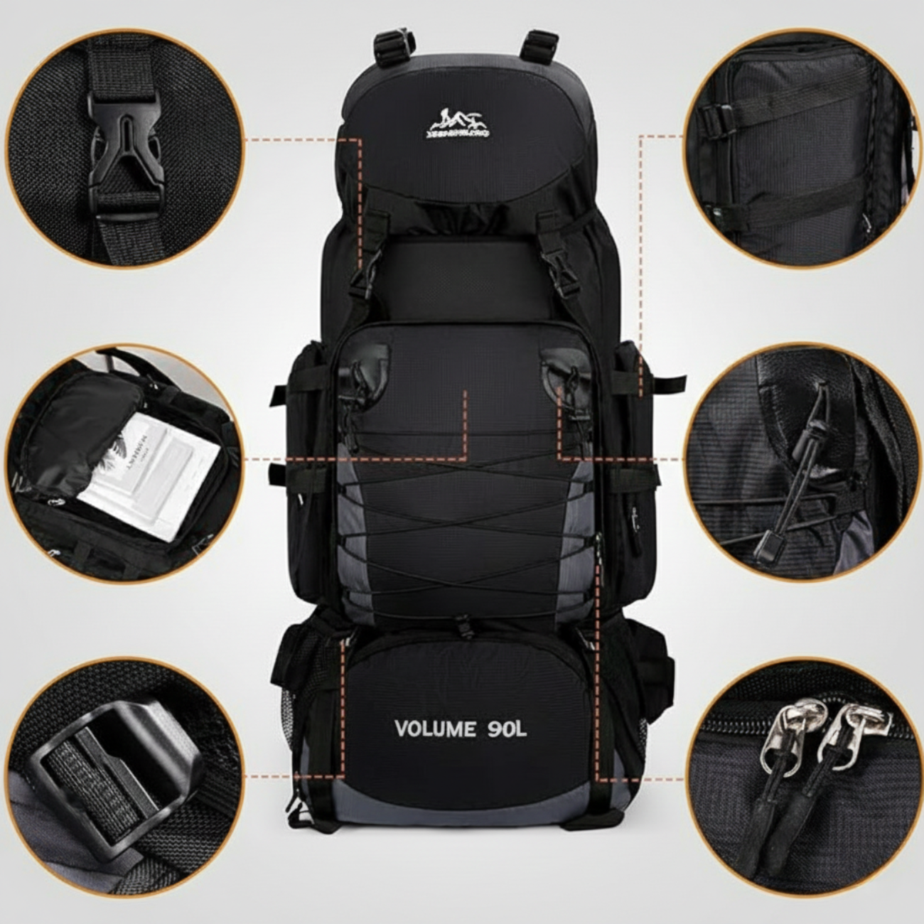 Sac de Trekking Randonnée 90L | Outdoor Montagne & Nature