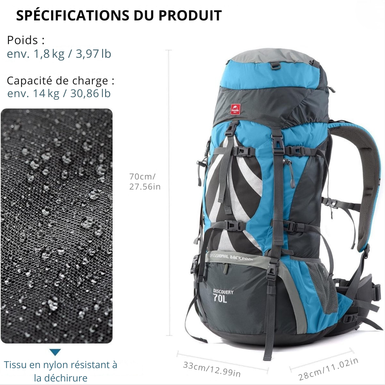 Sac à Dos Randonnée Trekking