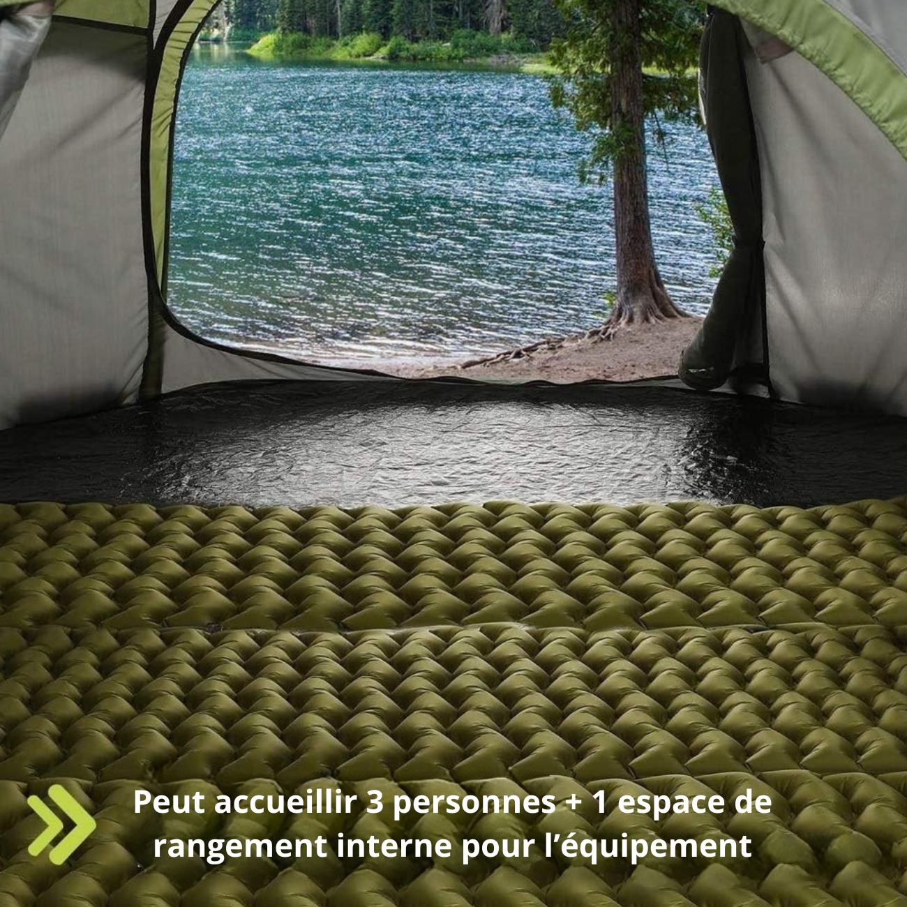 Tente de camping - 3 à 4 places | Montage Instantané