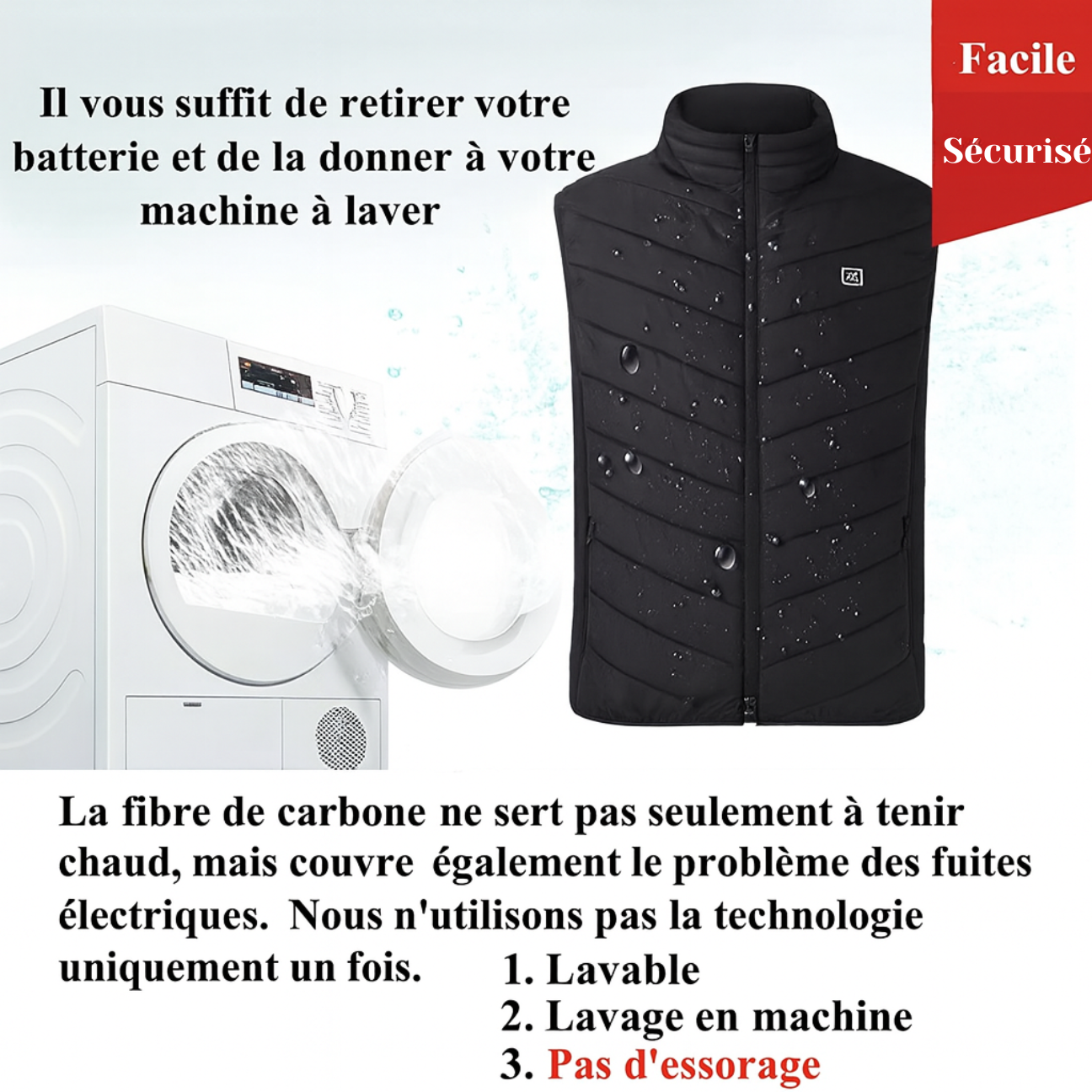 Gilet Chauffant avec Batterie