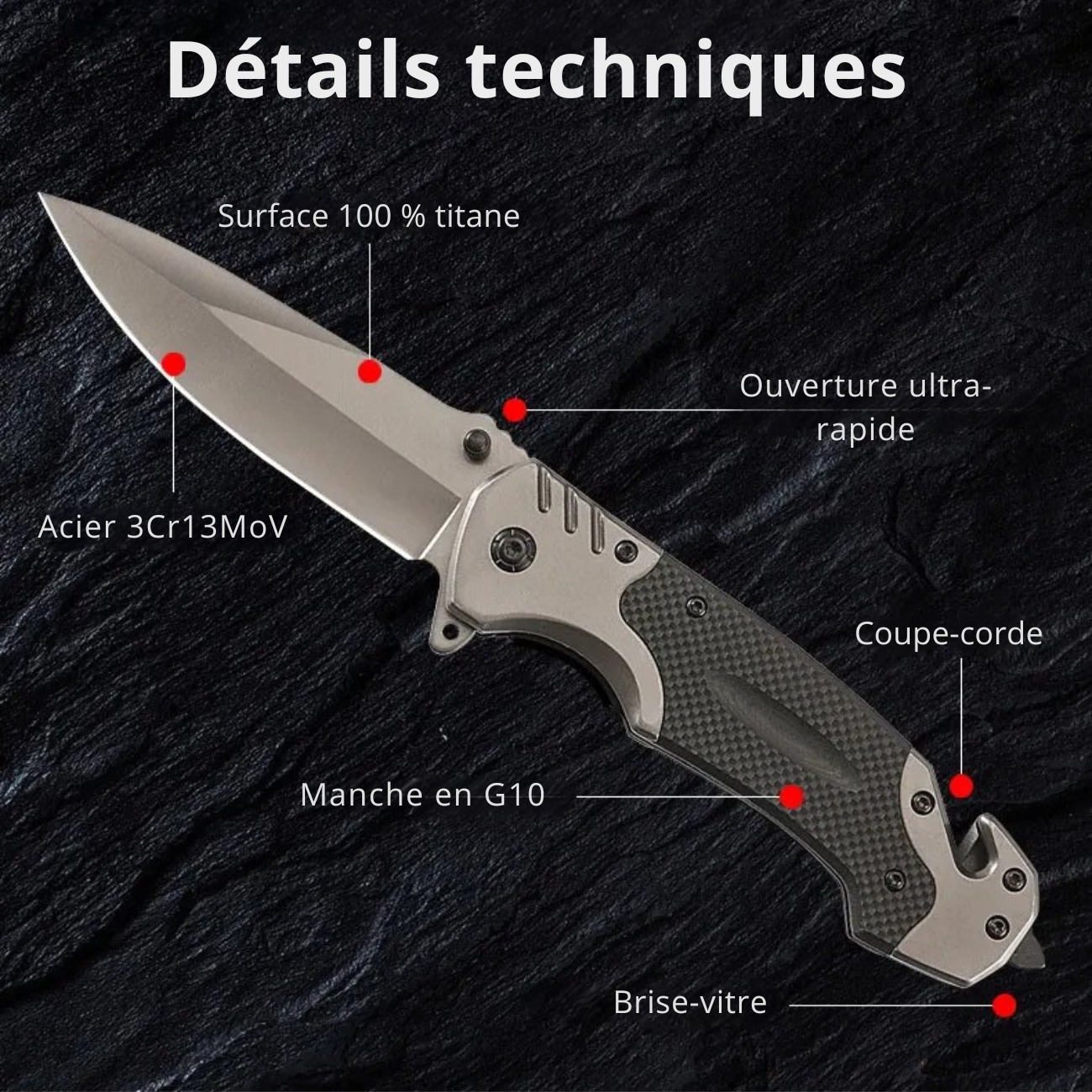 Couteau de Survie pour Camping