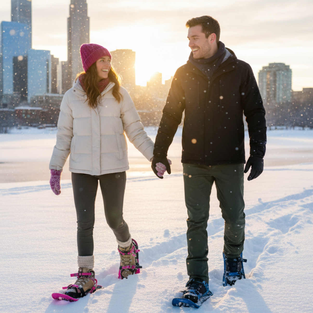 Raquettes à Neige Rose