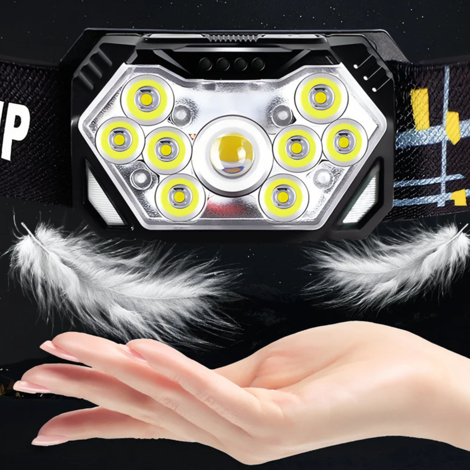 Waterproof 9 LED Headlamp