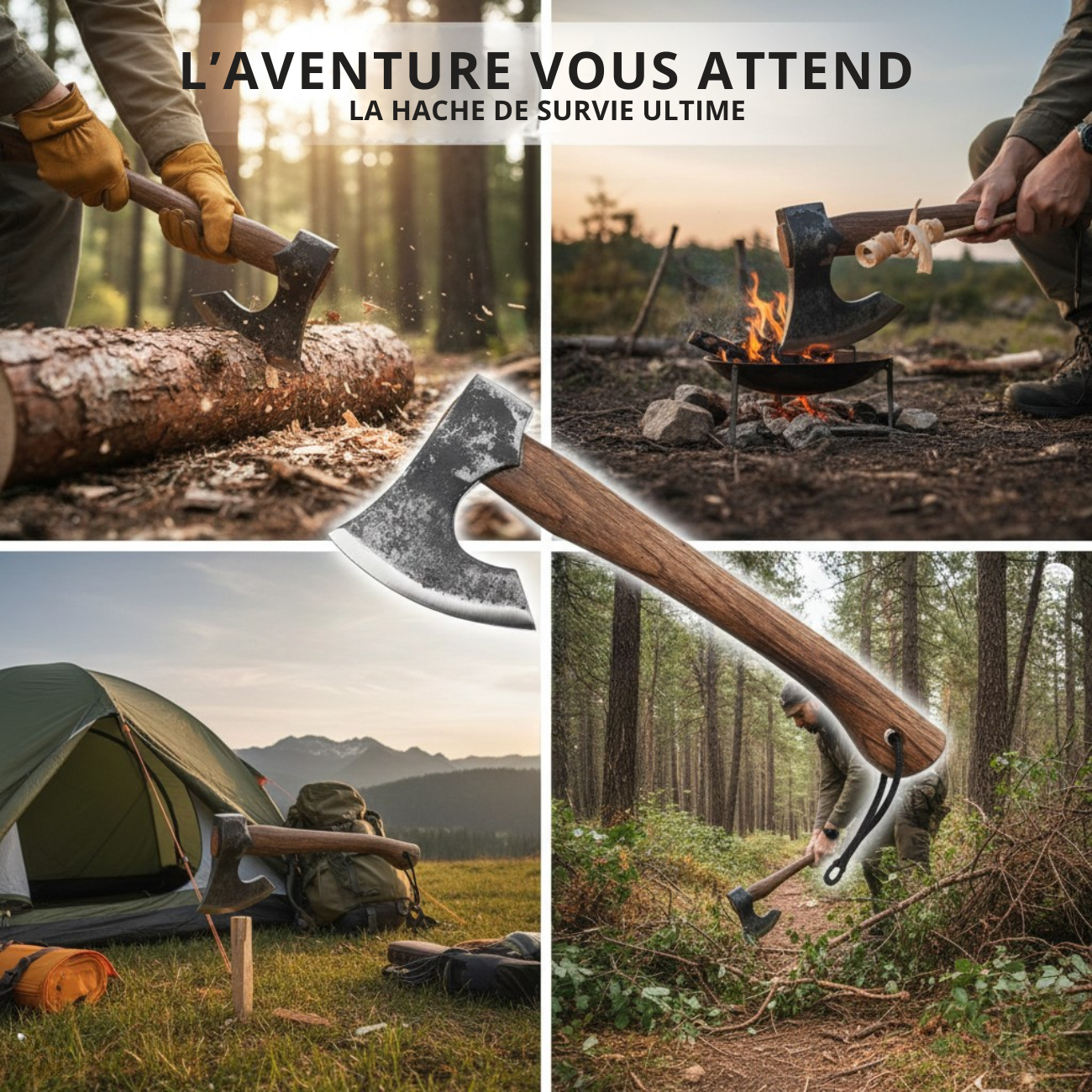 Hache de Survie pour Camping