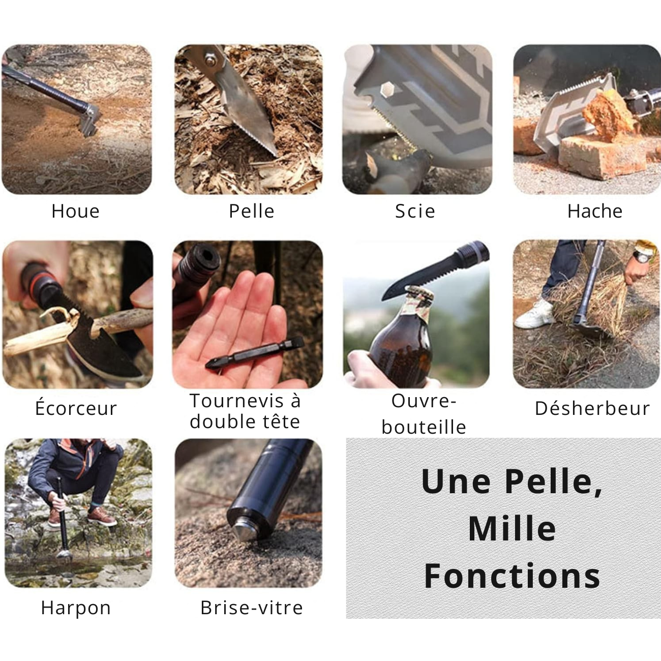 Pelle Pliante Aluminium