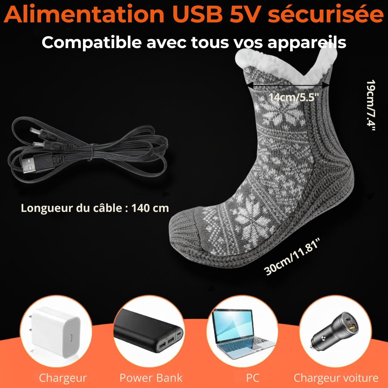 Chaussettes Thermiques Polaires