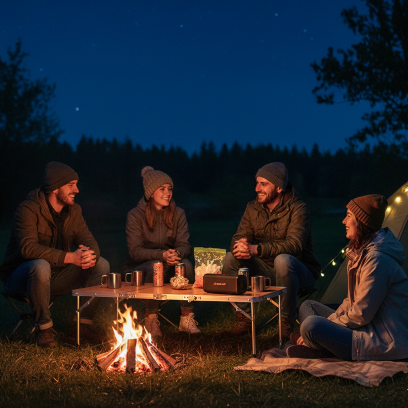 Table de Camping en Bois Pliante