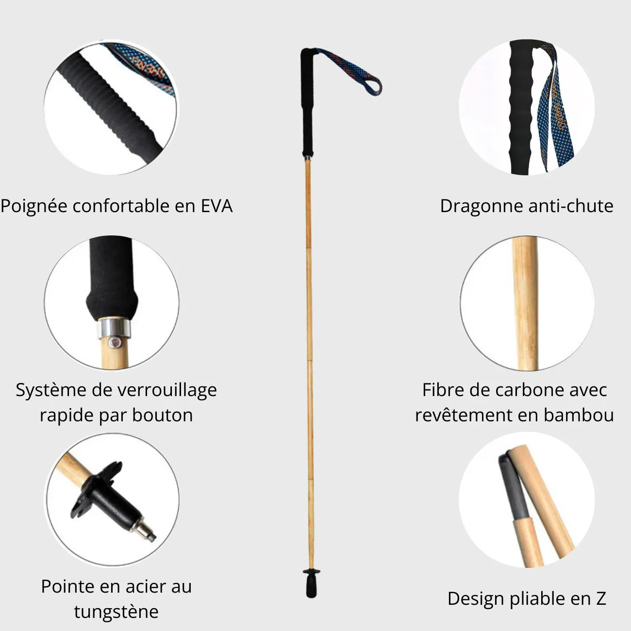 Bâtons de Randonnée Pliables