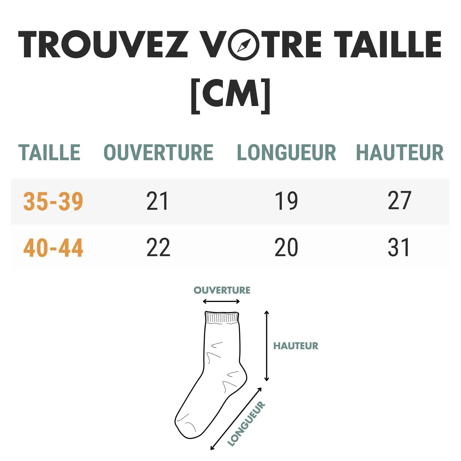 Chaussette Haute Randonnée