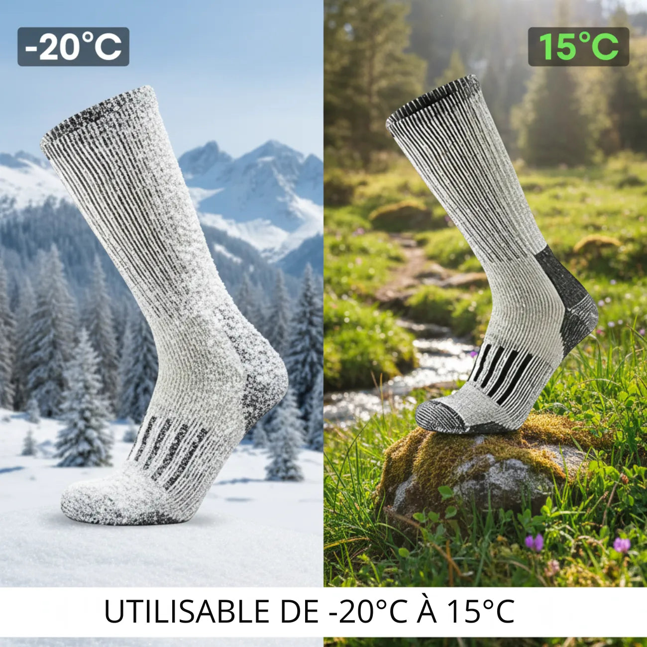Chaussettes de Randonnée En Laine
