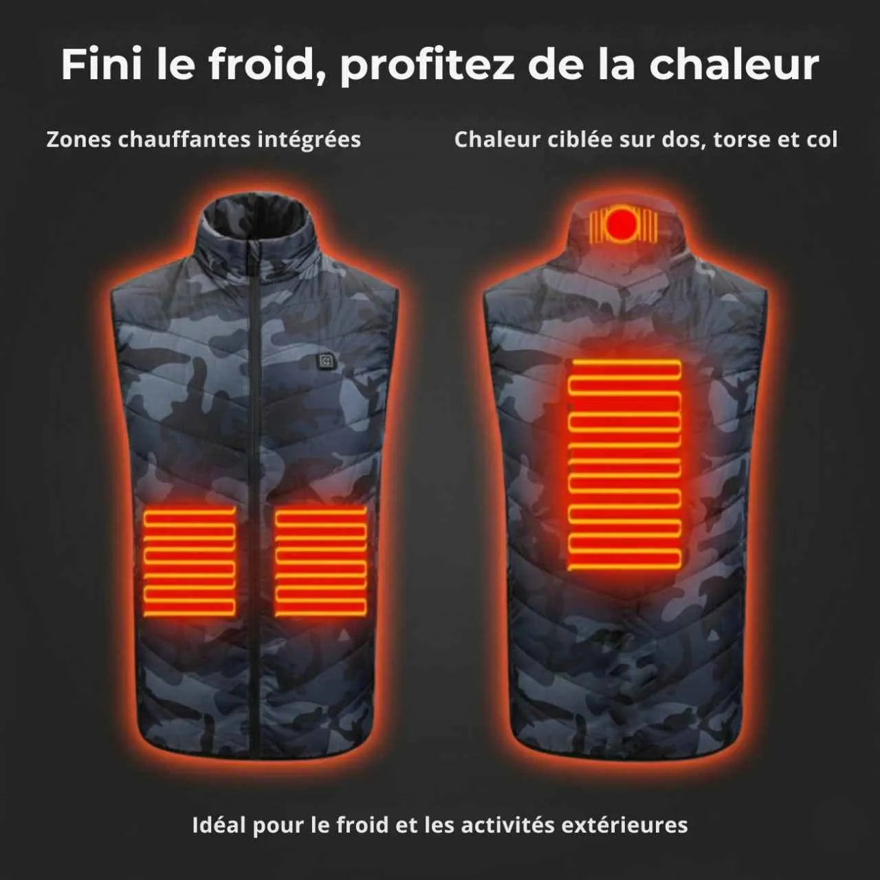 Gilet Chauffant Camouflage