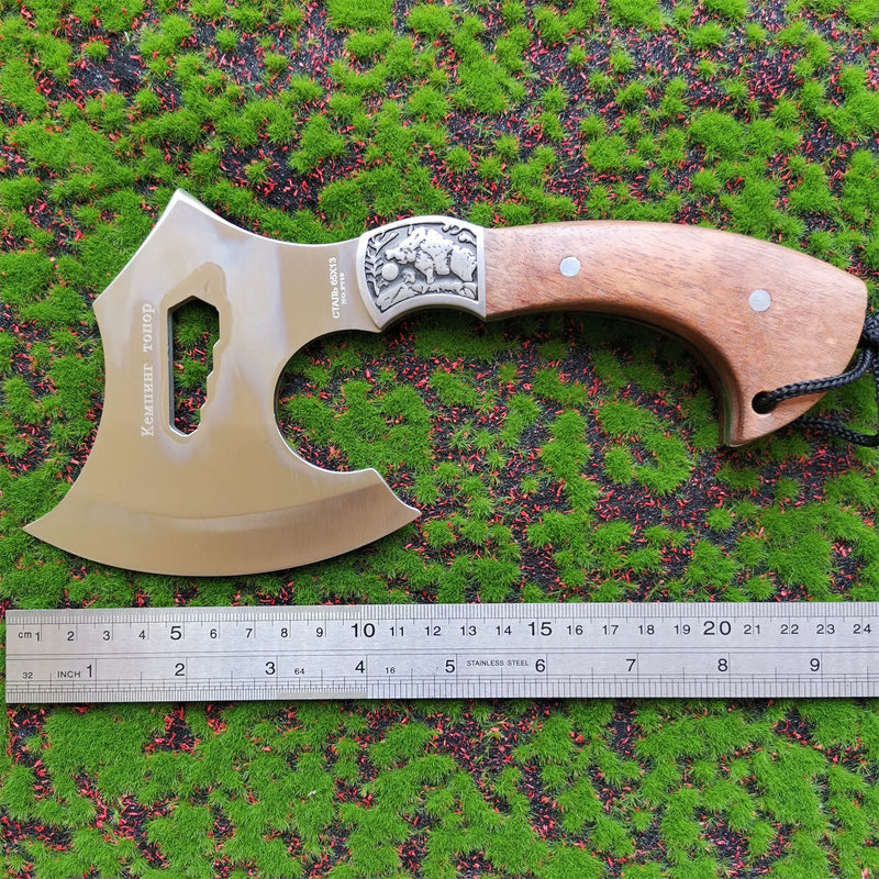 Hache de Survie Manche en Bois - DTYSTORE