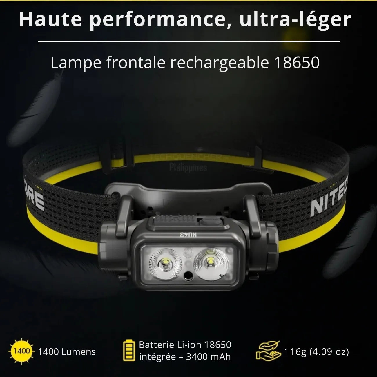 Lampe Frontale LED Rechargeable