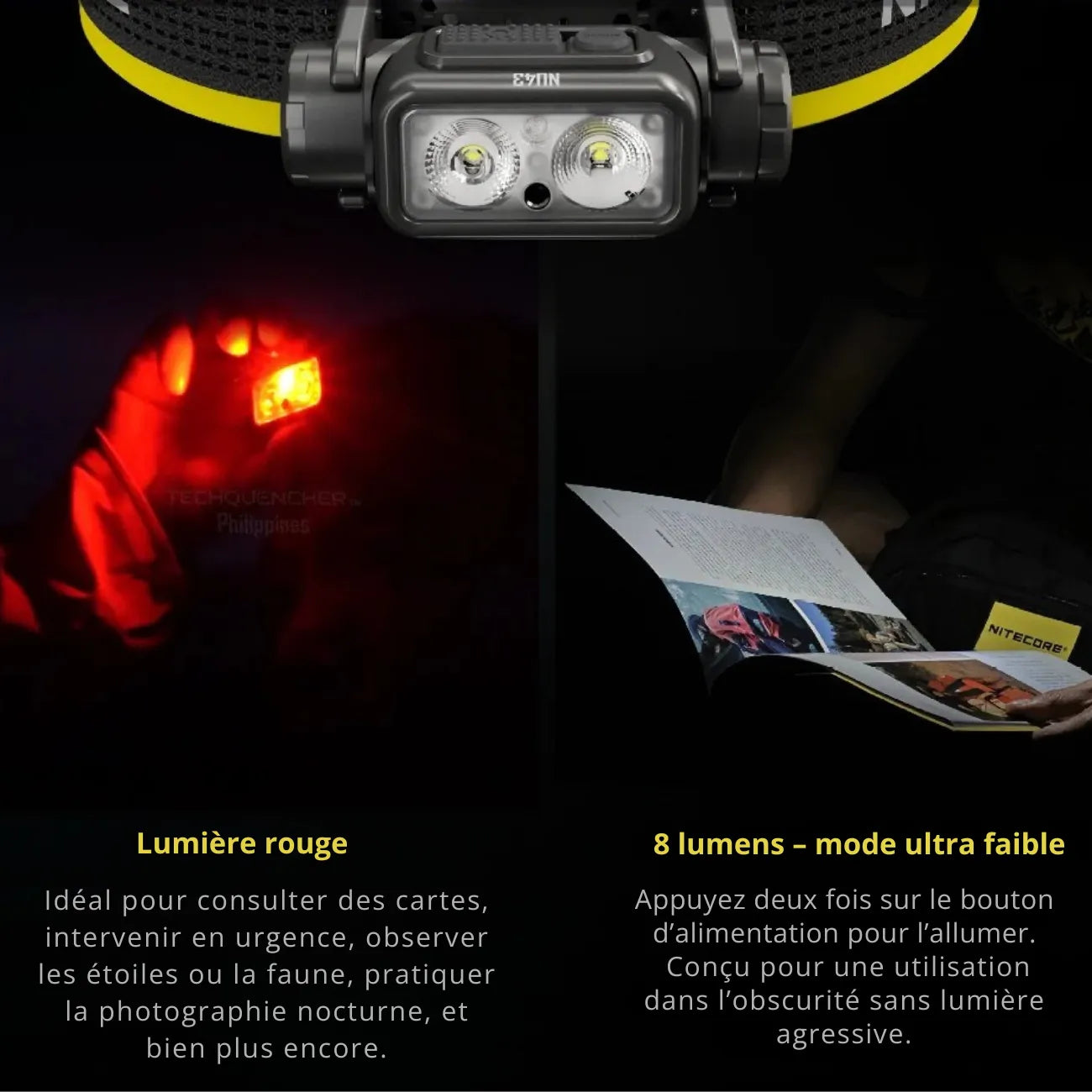 Lampe Frontale LED Rechargeable