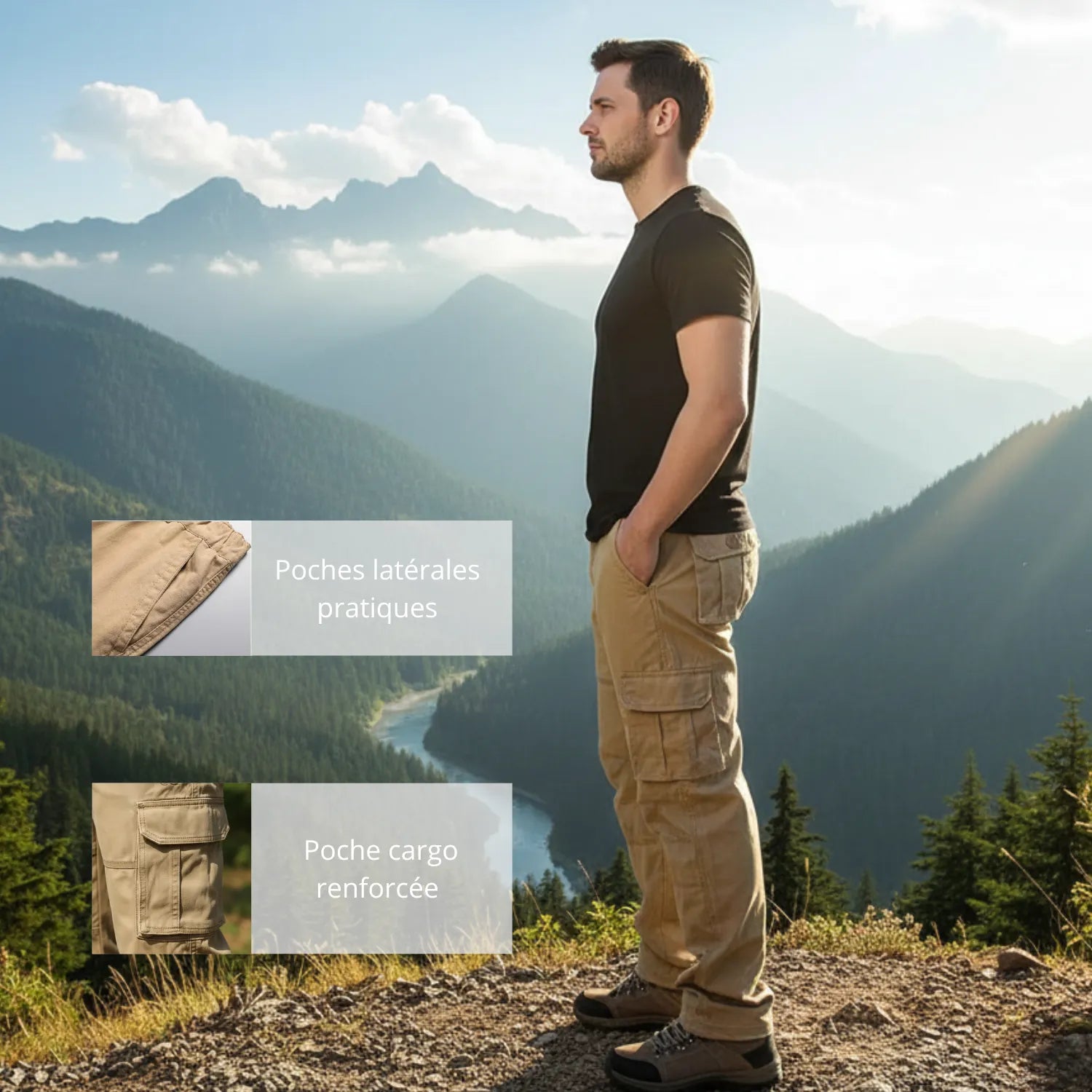 Pantalon Cargo Randonnée Homme