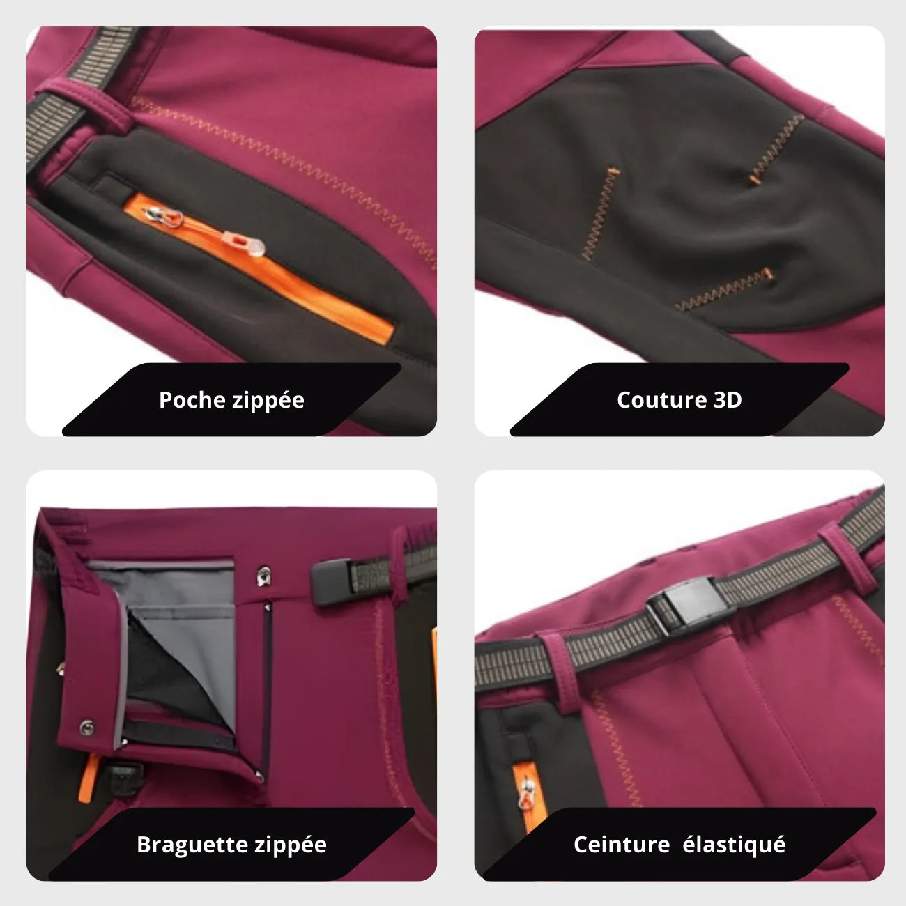 Pantalon de Randonnée Doublé Polaire