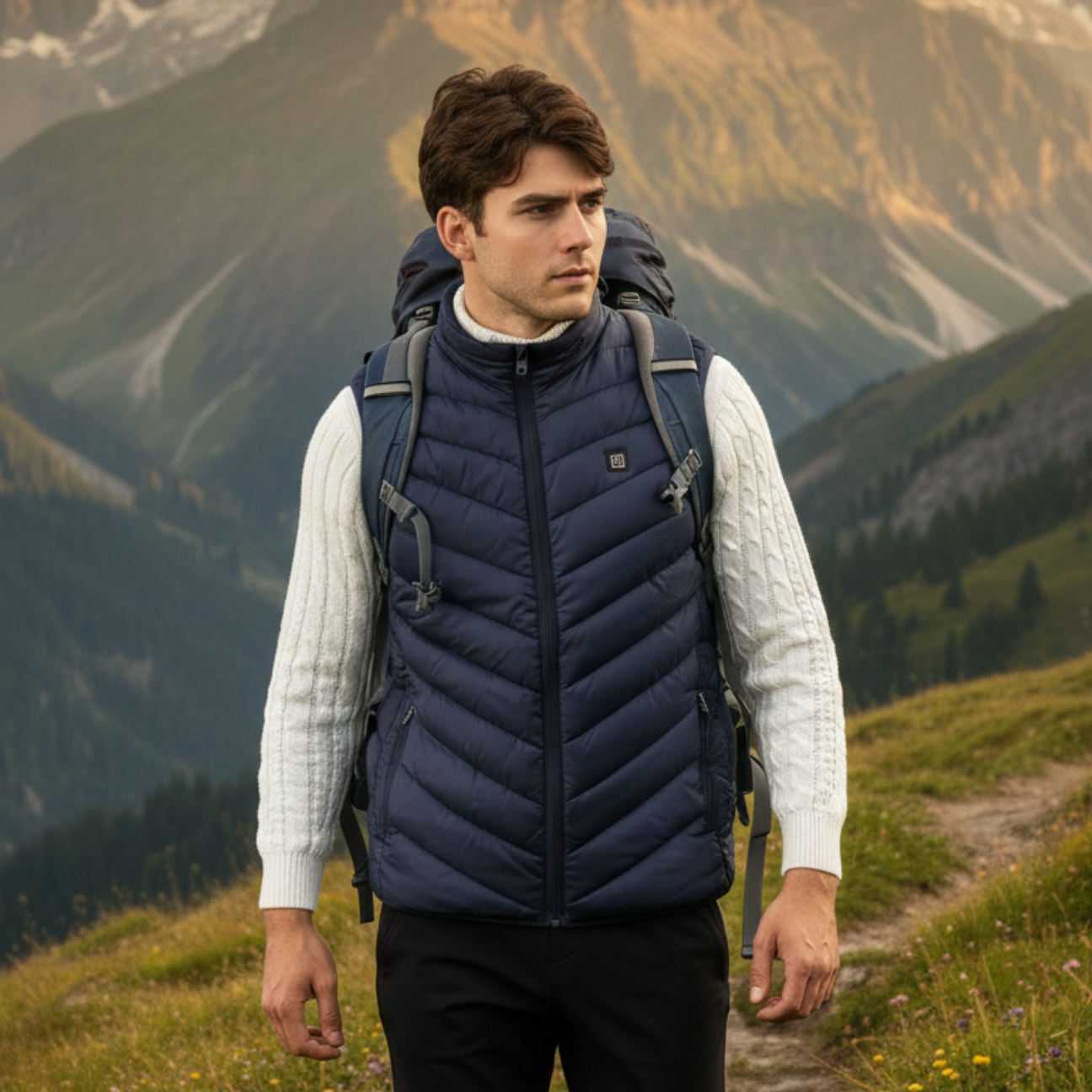 Gilet Chauffant Bleu avec Batterie