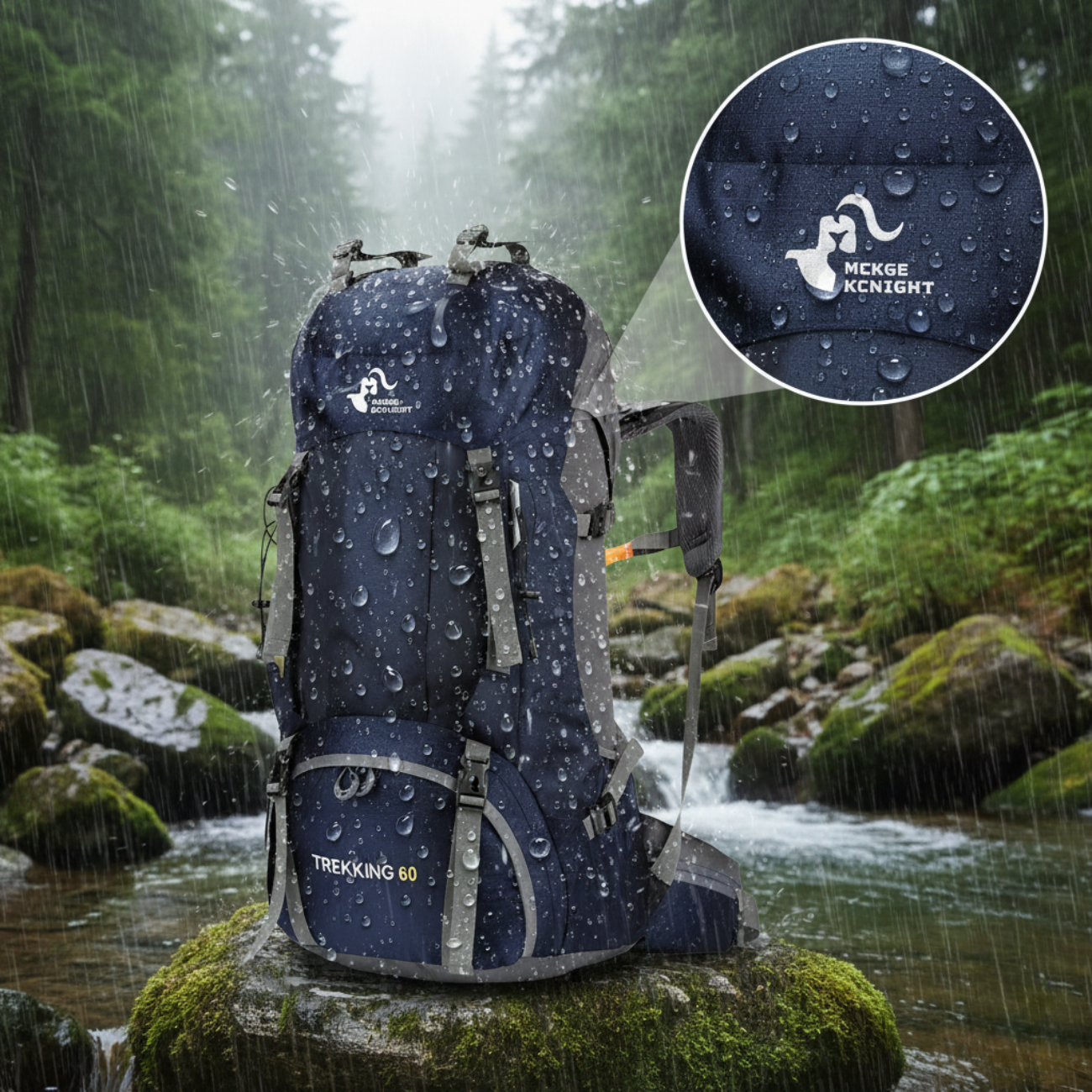 Sac à Dos de Montagne Imperméable 60L | Trekking Randonnée & Montagne