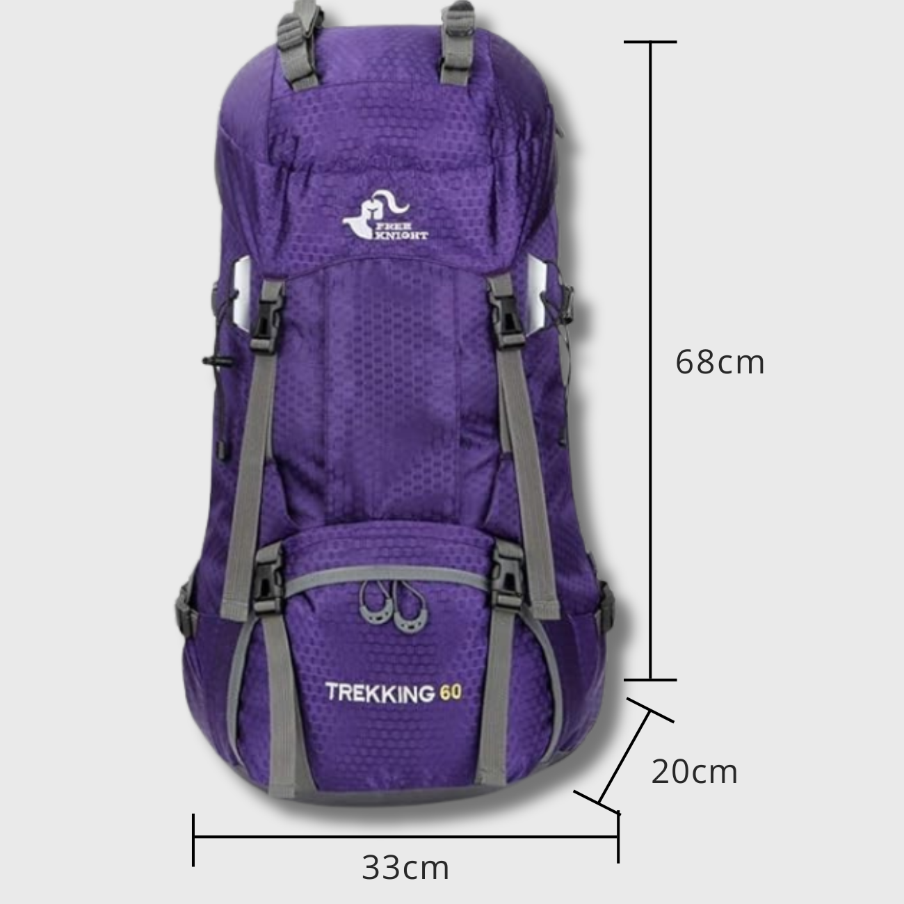 Sac à Dos de Montagne Imperméable 60L | Trekking Randonnée & Montagne