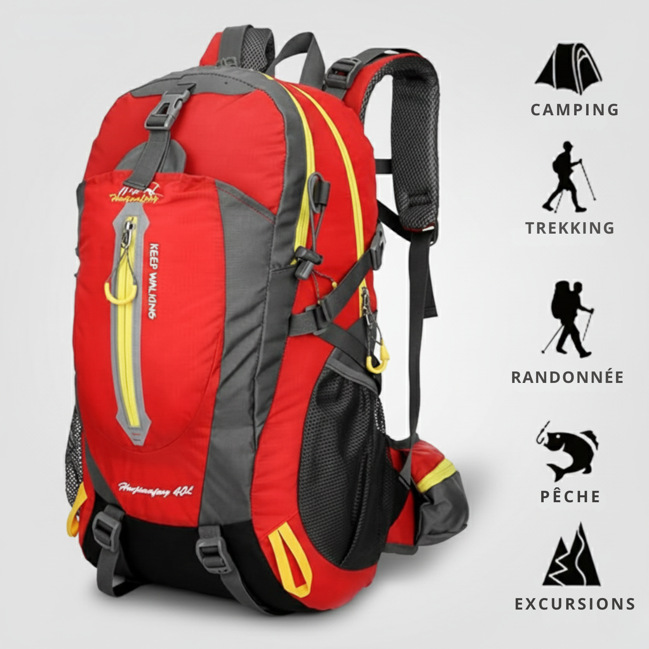 Sac à Dos Imperméable 40L - Randonnée | Montagne & Trekking