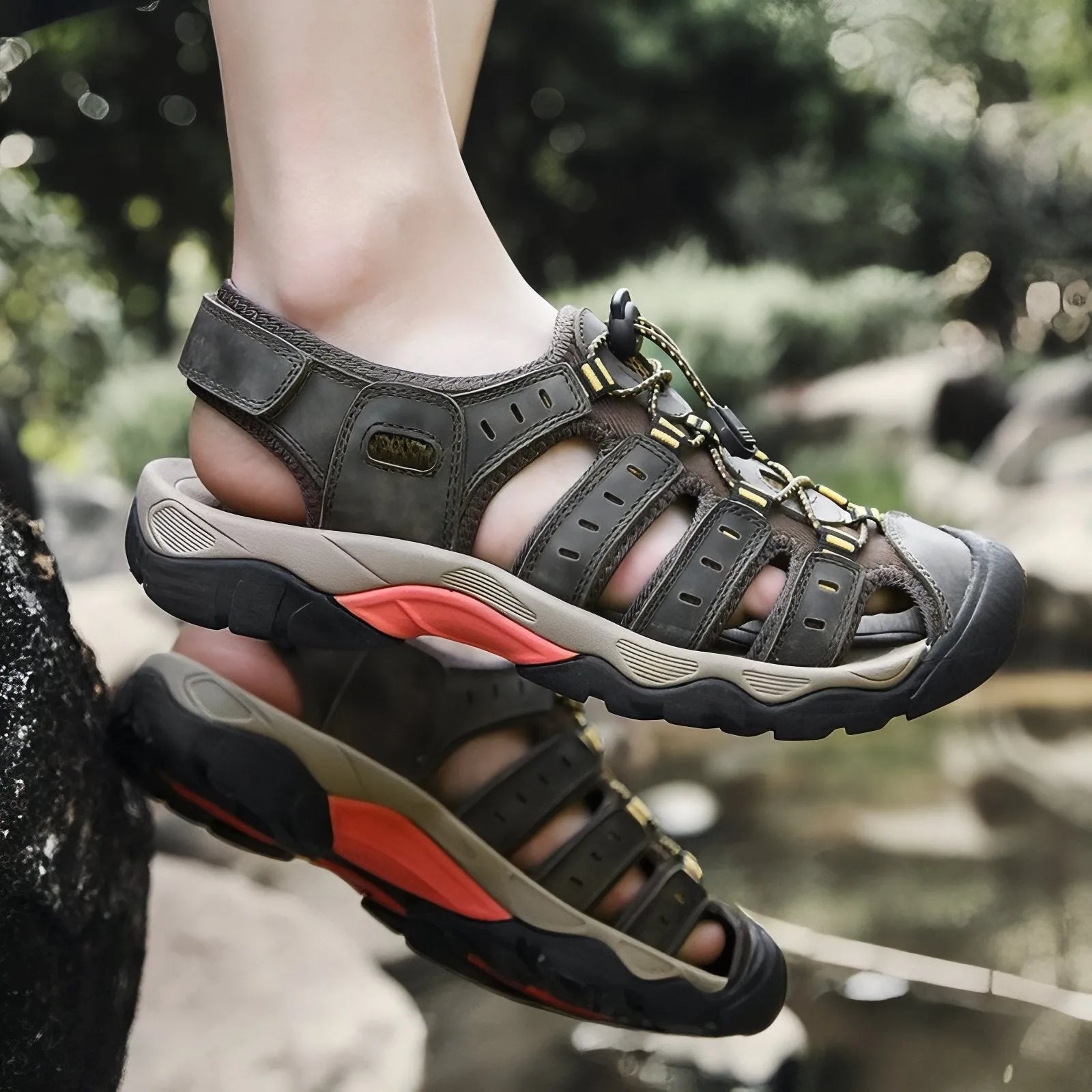 Sandales Randonnée Cuir Homme