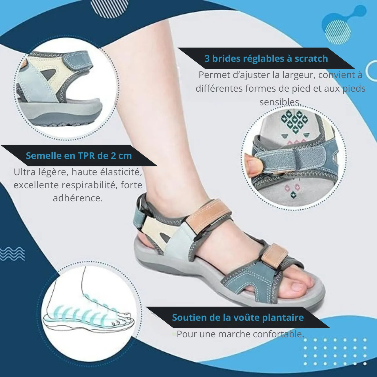 Sandales de Marche Confortables