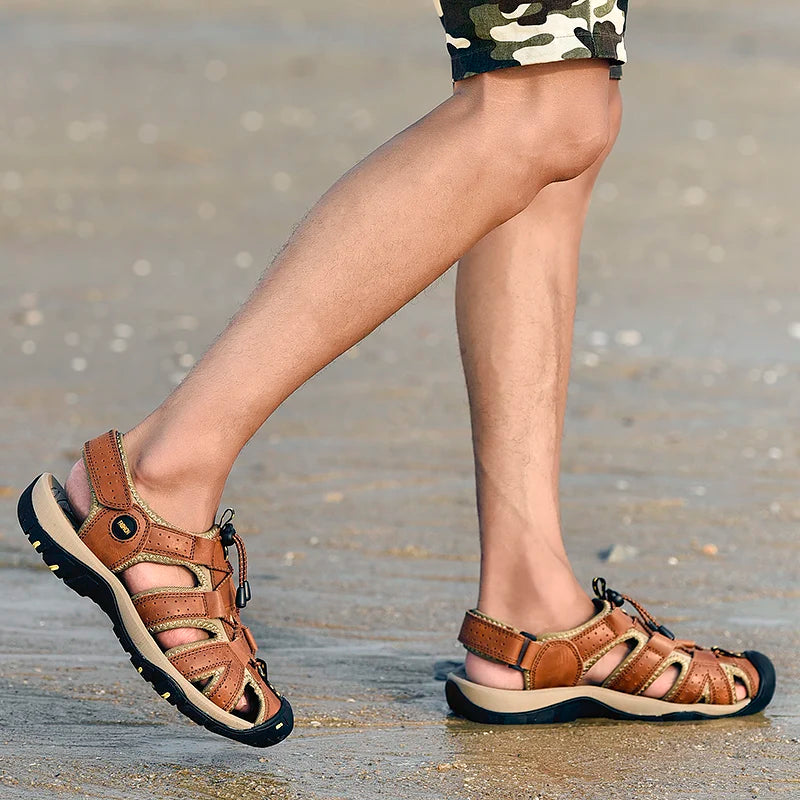 Sandales de Randonnée Homme en Cuir - DTYSTORE