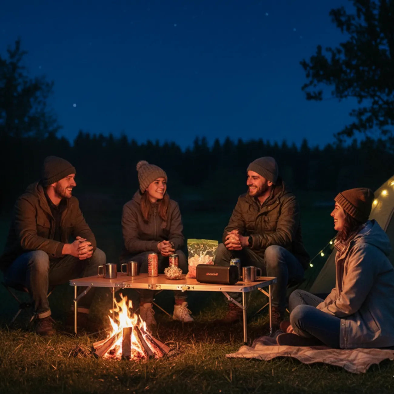 Table de Camping en Bois Pliante