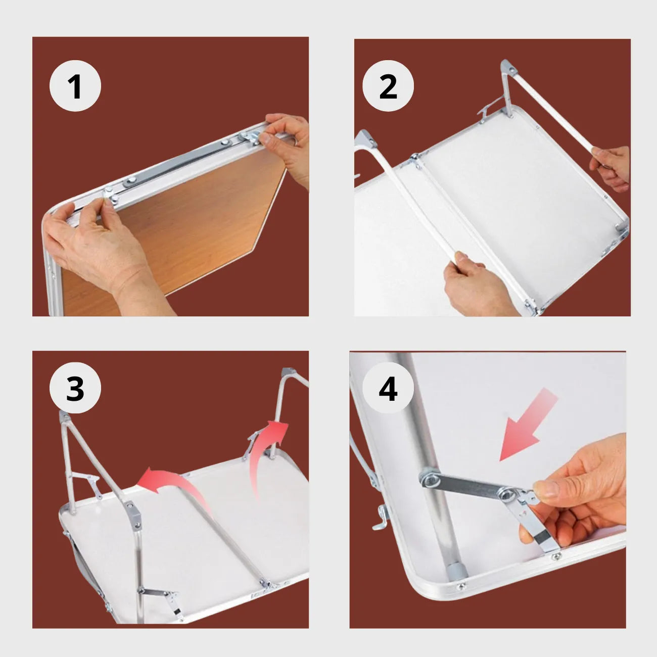 Table de Camping en Bois Pliante